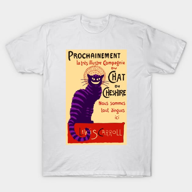 Cheshire Cat 'chat noir' T-Shirt by djrbennett